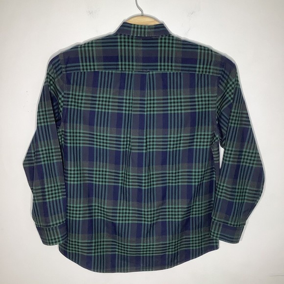 Orvis Mens Long Sleeve Button Up Shirt Blue Green Plaid Size Large - Picture 3 of 6
